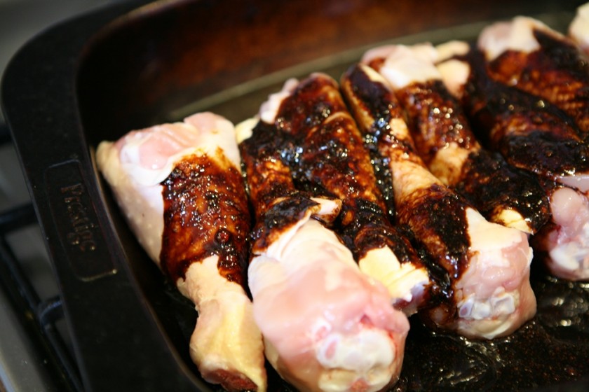 Little Pink Kitchen Sticky Chicken Drumsticks. Forestside